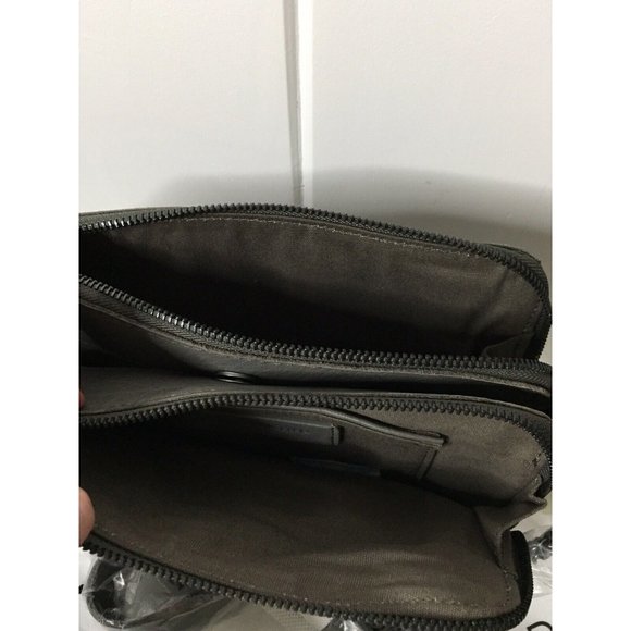 NWT liebeskind berlin small Crossbody handbag Annett Grey Leather Zip Detail - Picture 7 of 9